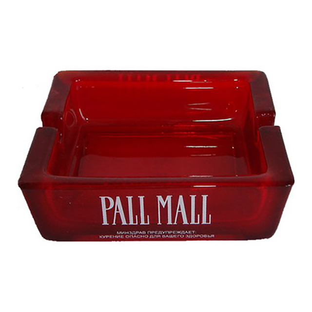 square shaped glass ashtray